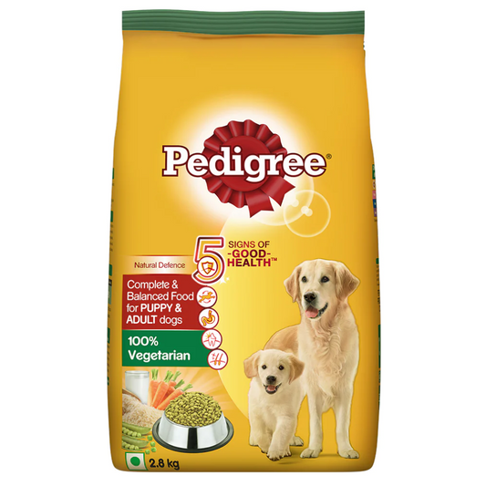 Pedigree 100 Vegetarian Dry Dog Food for Puppy and Adult Dogs