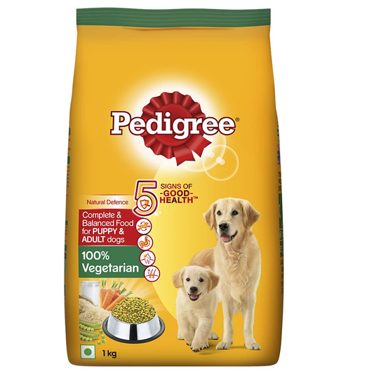 Pedigree 100 Vegetarian Dry Dog Food for Puppy and Adult Dogs