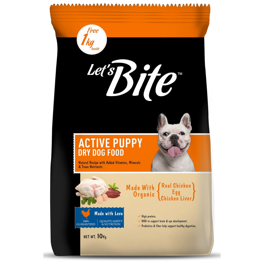 Lets Bite Active Puppy Chicken Dog Dry Food