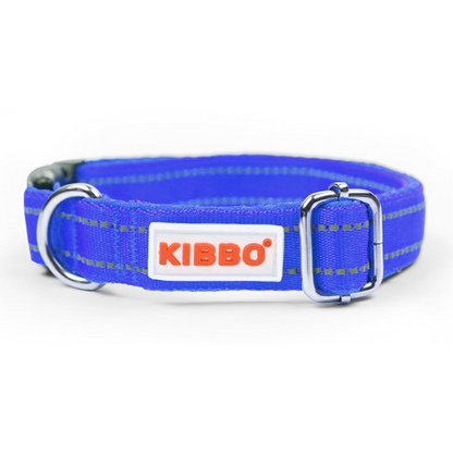 Kibbo Premium Reflective Padded With Soft Mesh Padding  Adjustable Design Collar for Dogs Blue