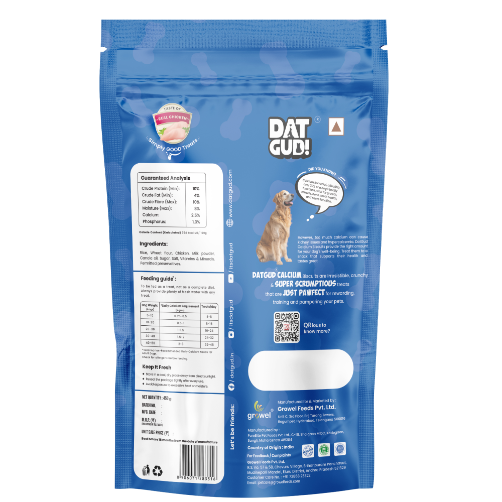 DatGud Calcium Dog Biscuits Treats