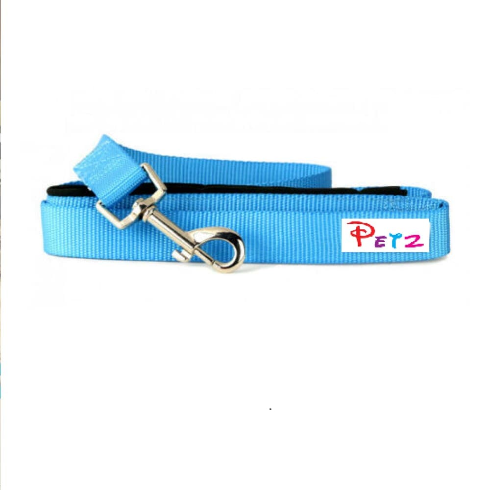 Glenand Petz Pure Nylon Padded Leash for Dogs Light Blue