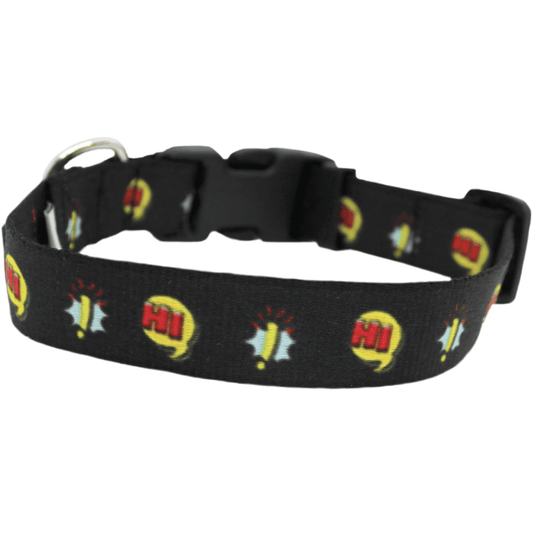 Lana Paws Hello There Collar for Dogs Black
