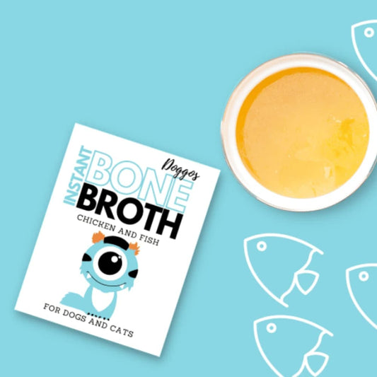 Doggos Instant Chicken Bone Broth with Fish for Cats and Dogs Limited Shelf Life