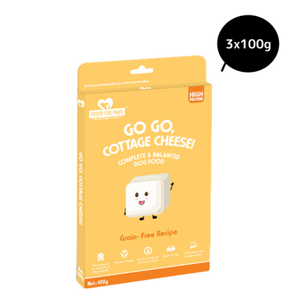 Fresh For Paws Go Go Cottage Cheese Dog Wet Food 100g