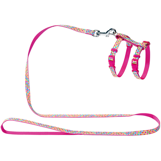 Hunter Sweet Set Nylon Harness and Leash for Puppy  Kitten Pink