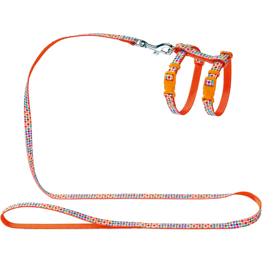 Hunter Sweet Set Nylon Harness and Leash for Puppy  Kitten Orange