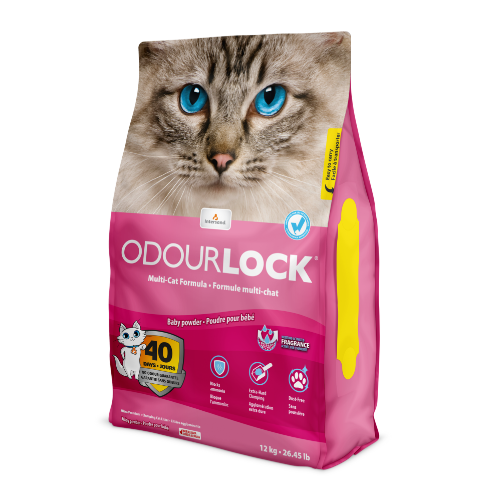 Intersand Scented Odour Lock Calming Baby Powder Cat Litter