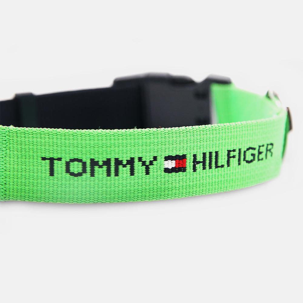 Tommy Hilfiger Webbing Collar for Dogs Lime