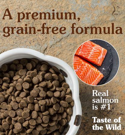 Taste of the Wild Pacific Stream Smoked Salmon Adult Dog Dry Food  Grain Free Formula