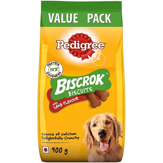 Pedigree Lamb Flavour Biscrok Biscuits Dog Treats 900g