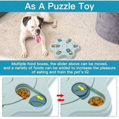 Pet Vogue Slow Feeder Star Shaped Toy for Dogs and Cats Blue