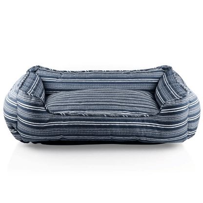 Pawpourri Striped Cuddler Bed for Dogs Blue Stripe