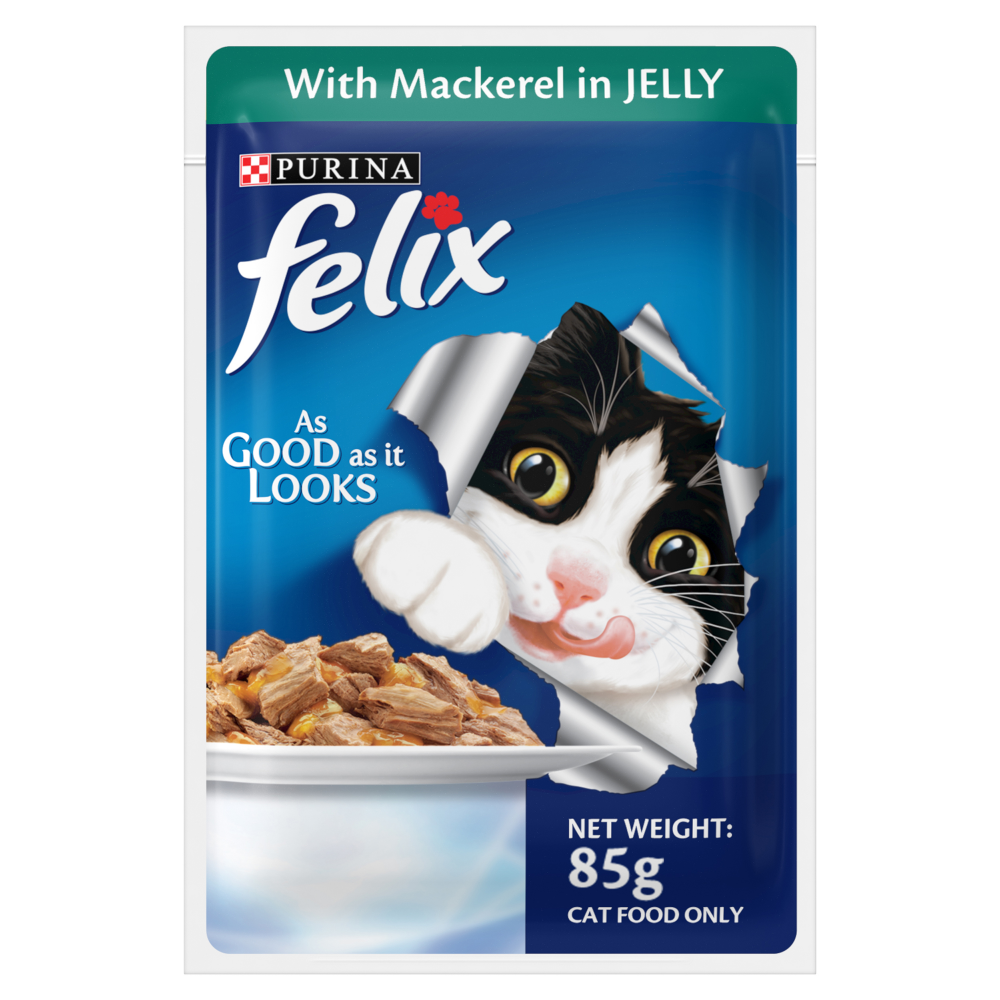 Purina Felix Mackerel with Jelly Adult and Chicken with Jelly Kitten Cat Wet Food Combo