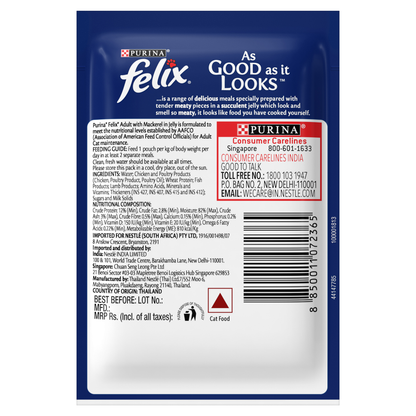 Purina Felix Mackerel Salmon and Tuna with Jelly Adult Cat Wet Food Combo