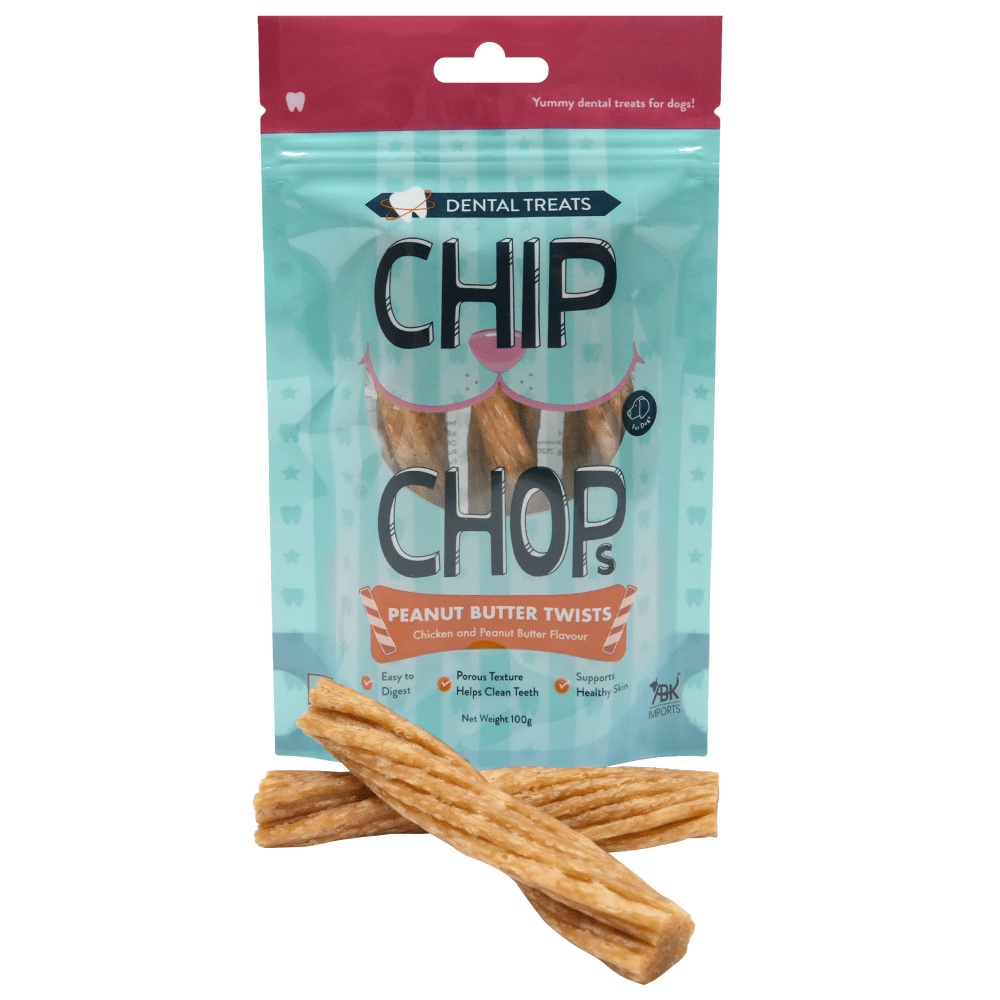 Chip Chops Peanut Butter Twists and Chicken Flavored Dog Treats