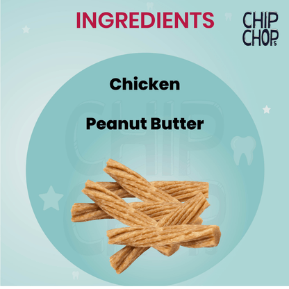 Chip Chops Peanut Butter Twists and Chicken Flavored Dog Treats