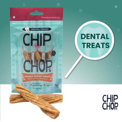 Chip Chops Peanut Butter Twists and Chicken Flavored Dog Treats