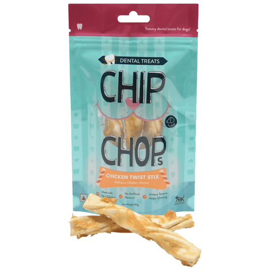 Chip Chops Chicken Twist Stick Delicious Chicken Flavored Dog Treats