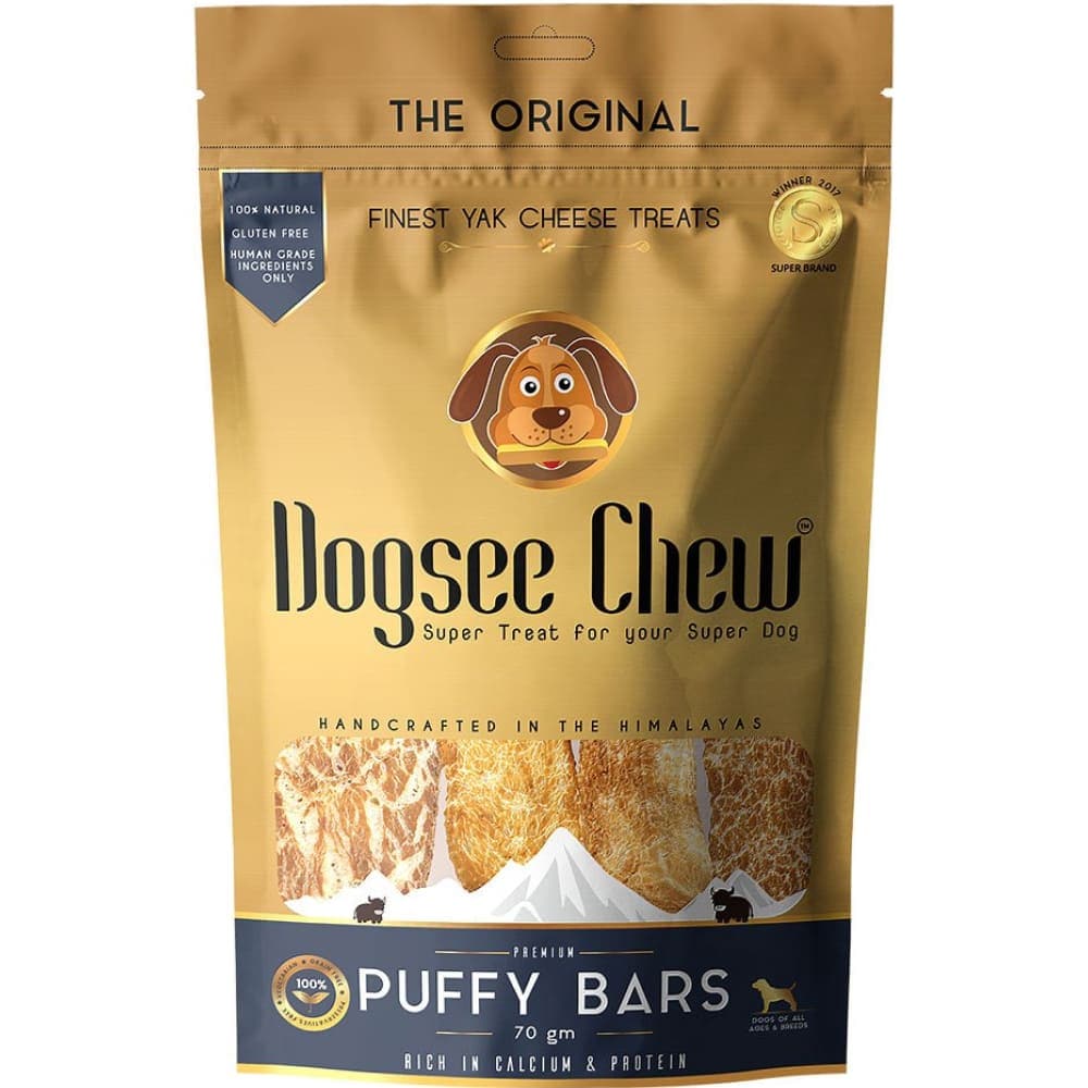 Dogsee Chew 100 Natural Yak Cheese Puffy Bar Dog Treats