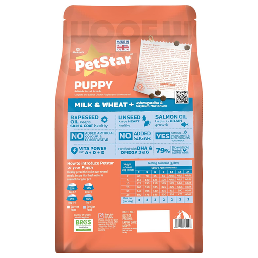 Mankind Petstar Milk and Wheat Puppy Dog Dry Food