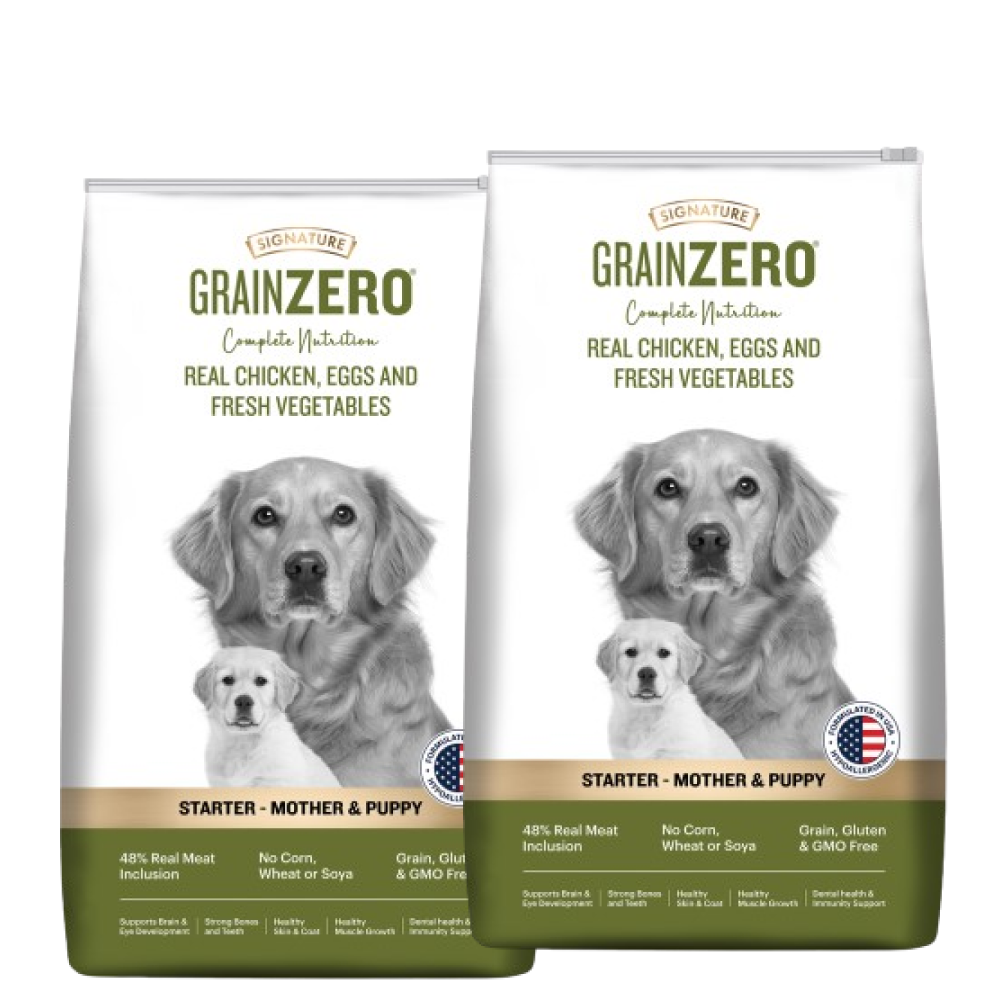 Signature Grain Zero Real Chicken Egg and Vegetables Mother and Puppy Starter Dog Dry Food