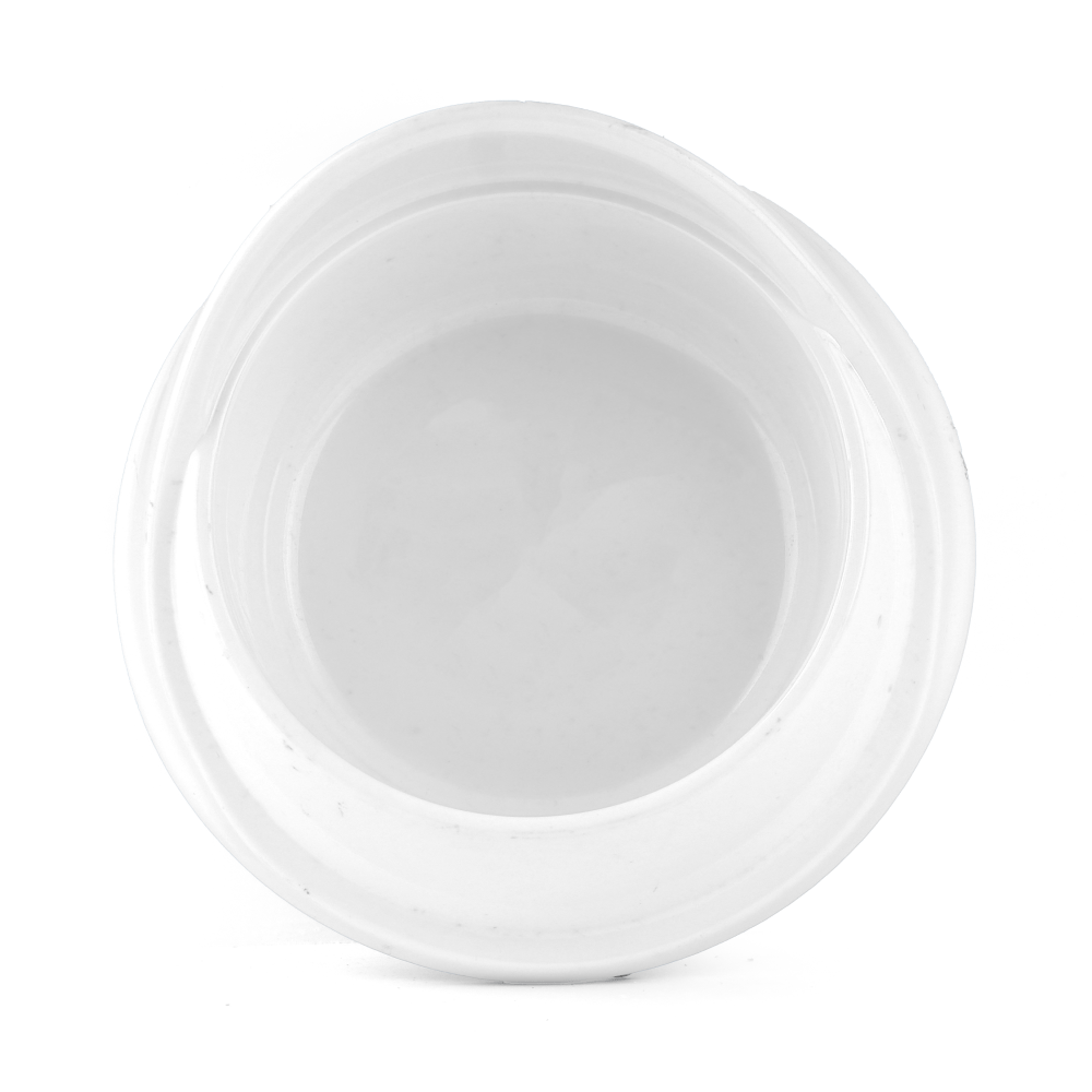 M Pets Single Fashion Diner Bowl for Dogs and Cats White