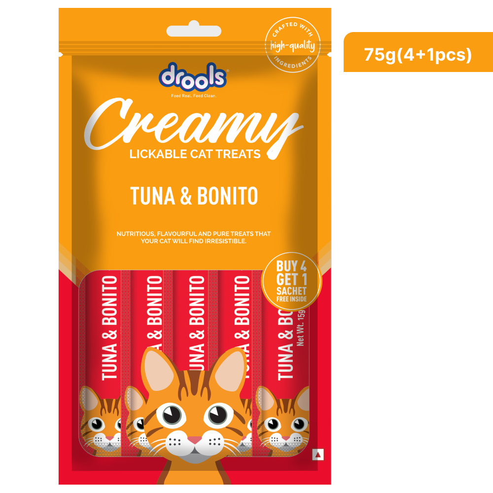 Drools Tuna  Bunito Crab  Chicken and Real Chicken Creamy Cat Treats Combo