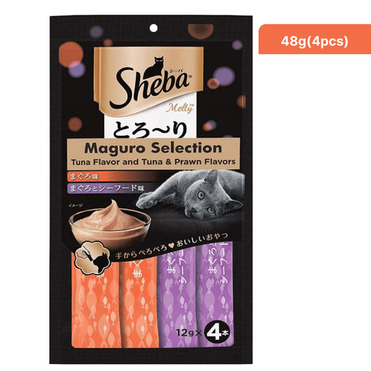 Sheba Tuna Flavor and Tuna  Prawn Maguro Selection Melty Premium Cat Treats