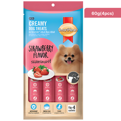 SmartHeart Chicken  Strawberry Dog Creamy Treat