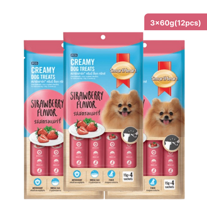 SmartHeart Chicken  Strawberry Dog Creamy Treat