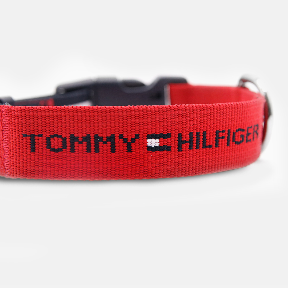 Tommy Hilfiger Webbing Collar for Dogs Red