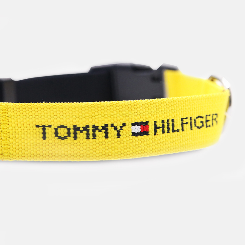 Tommy Hilfiger Webbing Collar for Dogs Yellow