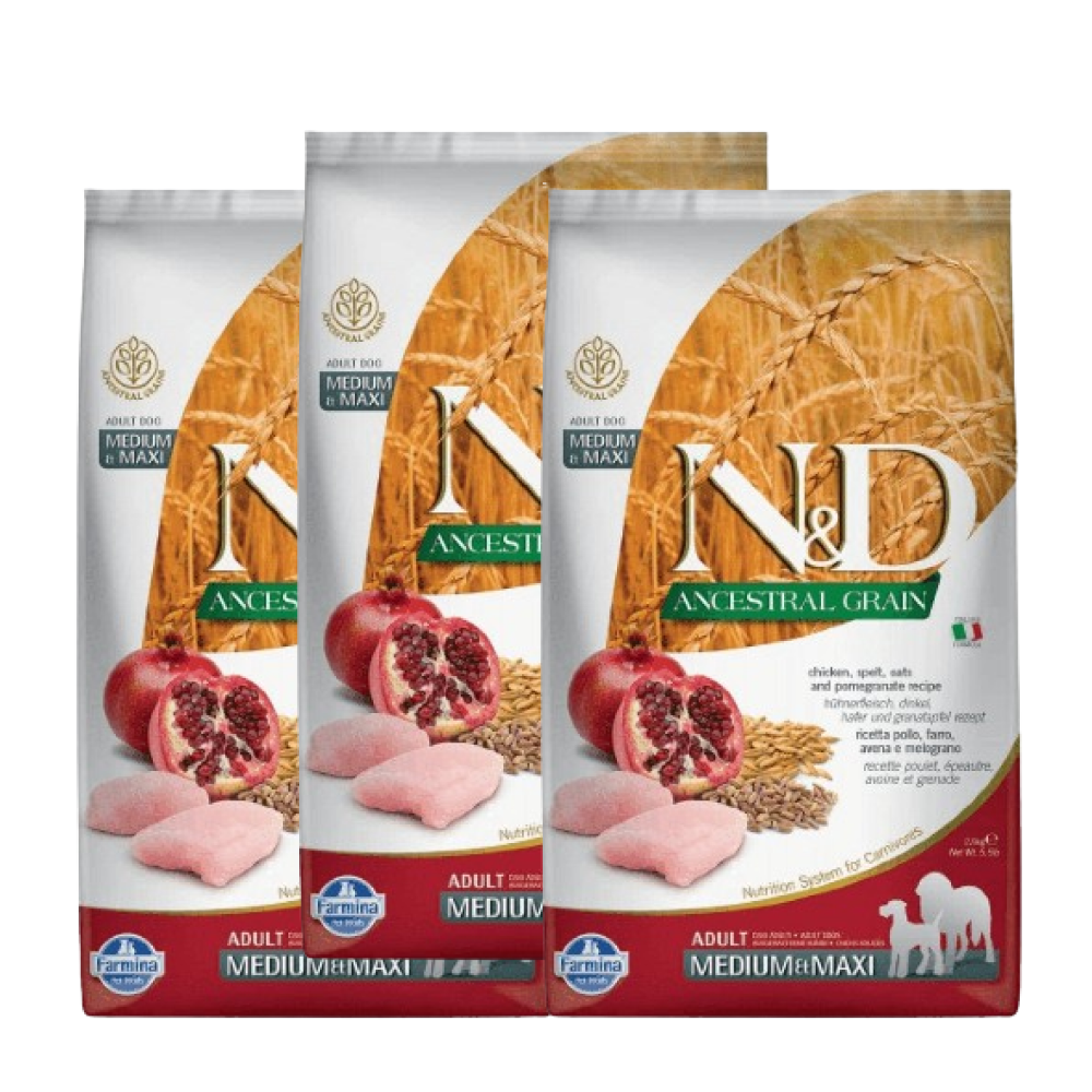 Farmina ND Chicken  Pomegranate Adult Medium Maxi Dog Dry Food