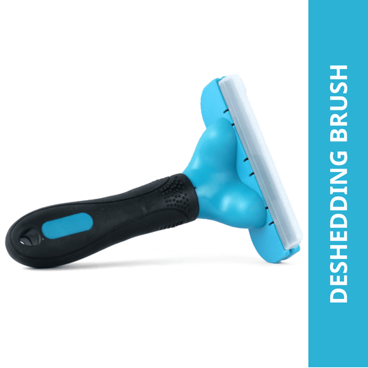 M Pets Stylus Deshedding Brush for Dogs and Cats Blue