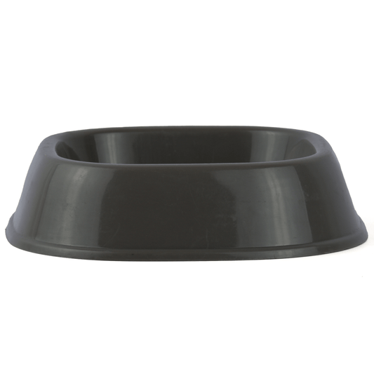 M Pets Plastic Single Bowl for Cats Grey