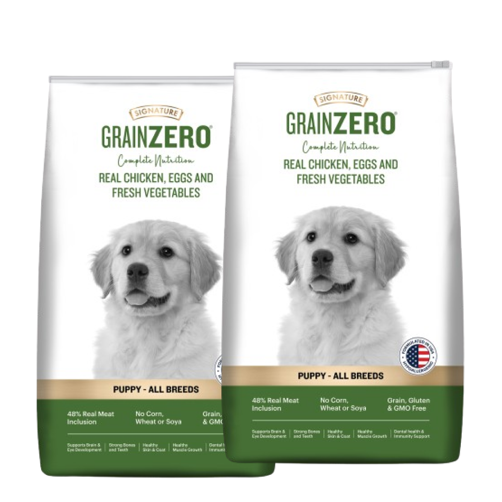 Signature Grain Zero Real Chicken Egg and Vegetables Puppy Dog Dry Food