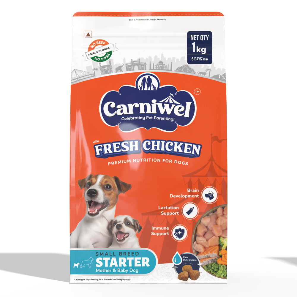 Carniwel Fresh Chicken Kibble Starter For Small Breed Mother  Baby Dog Dry Food