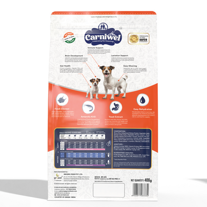 Carniwel Fresh Chicken Kibble Starter For Small Breed Mother  Baby Dog Dry Food