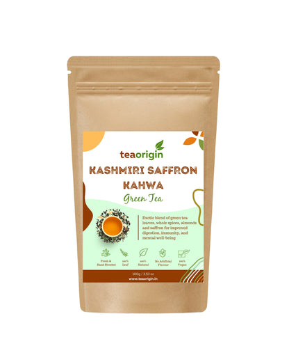 Royal Teas Gift Box Kashmiri Saffron Kahwa  Elaichi Tea