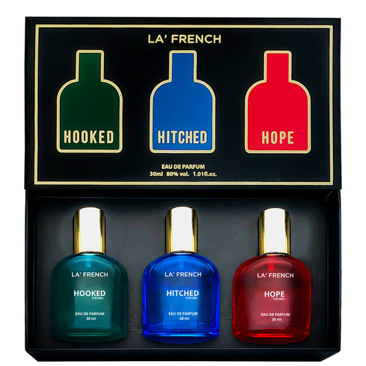 Perfume Gift Set 3x30 ML for Men Hitched Hooked  Hope Impact Perfume