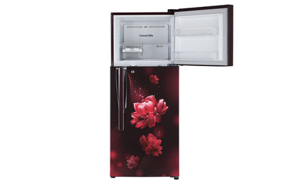 LG 242L 2 Star Smart Inverter Compressor Scarlet Charm Finish Frost-Free Double Door Refrigerator