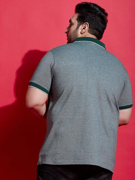 Men Plus Size Giyaan Solid Polo Tshirt