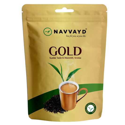 Navvayd Gold Chai   Premium blend of Assam CTC and Darjeeling Leaves