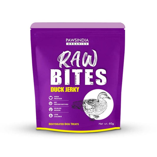 Pawsindia Organics Raw Bites Duck Jerky Dog Treats