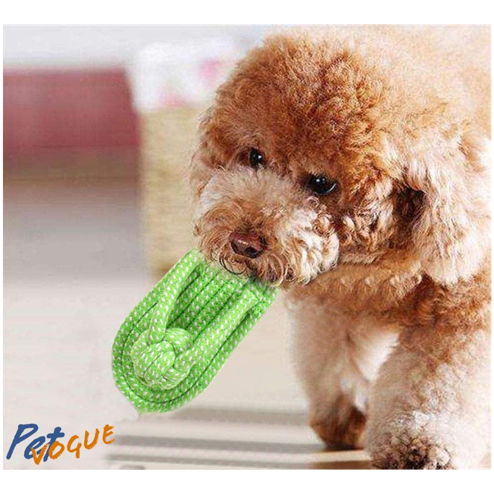 Pet Vogue Sandal Shaped Rope Toy for Dogs  For Medium Chewers Yellow