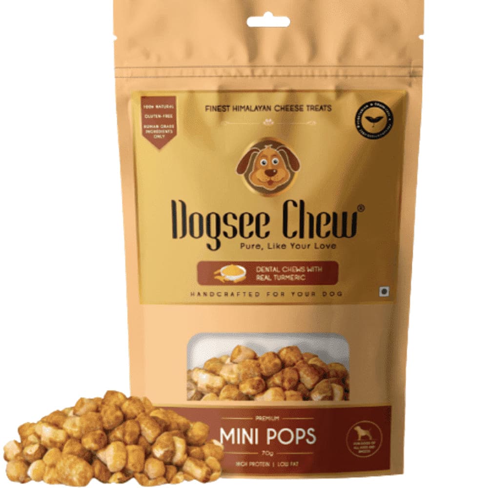 Dogsee Chew 100 Natural Yak Cheese Turmeric Mini Pops Dog Treats