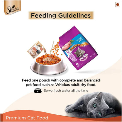 Sheba Fish with Sasami and Skipjack  Salmon Fish Mix Cat Wet Food Combo