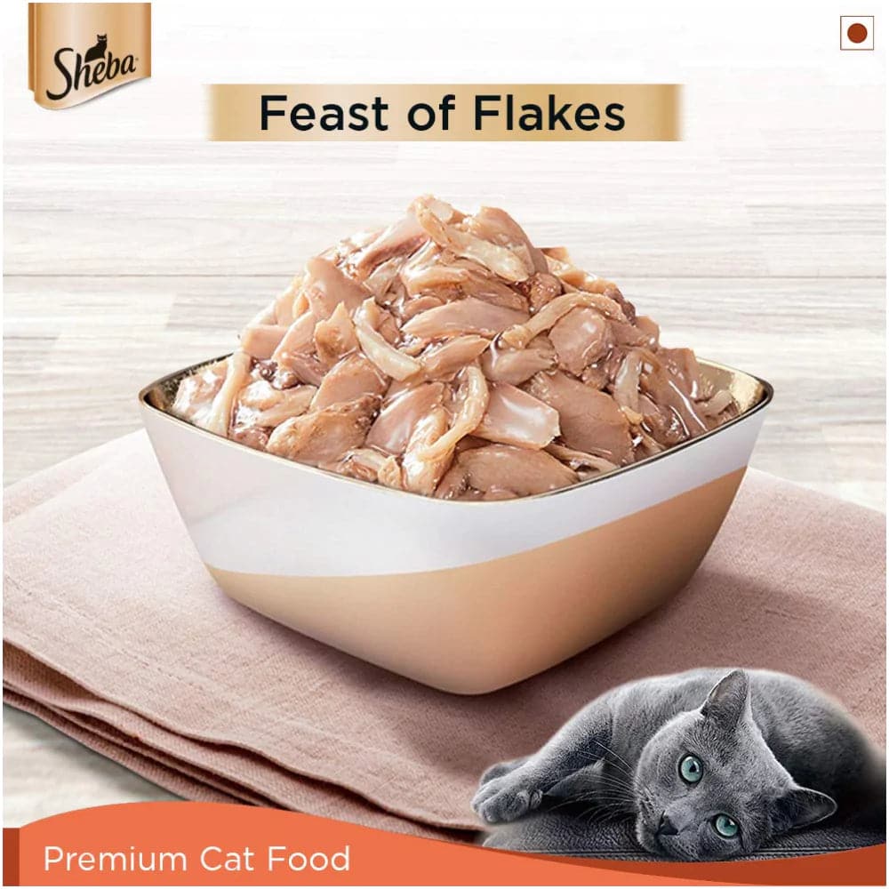 Sheba Fish with Sasami and Skipjack  Salmon Fish Mix Cat Wet Food Combo 1212