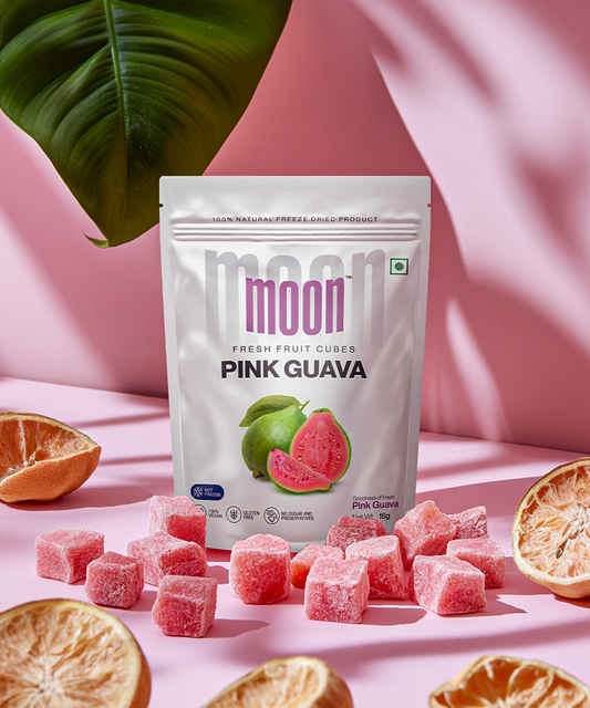 Moon Freeze Dried Pink Guava cubes